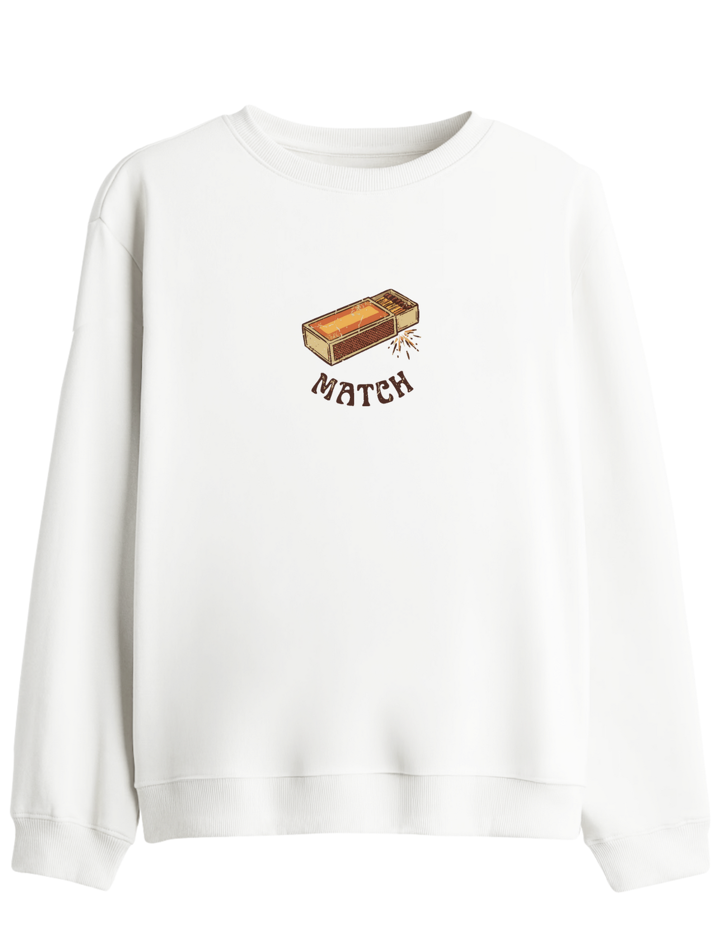 Match! Baskılı Bisiklet Yaka Sweatshirt
