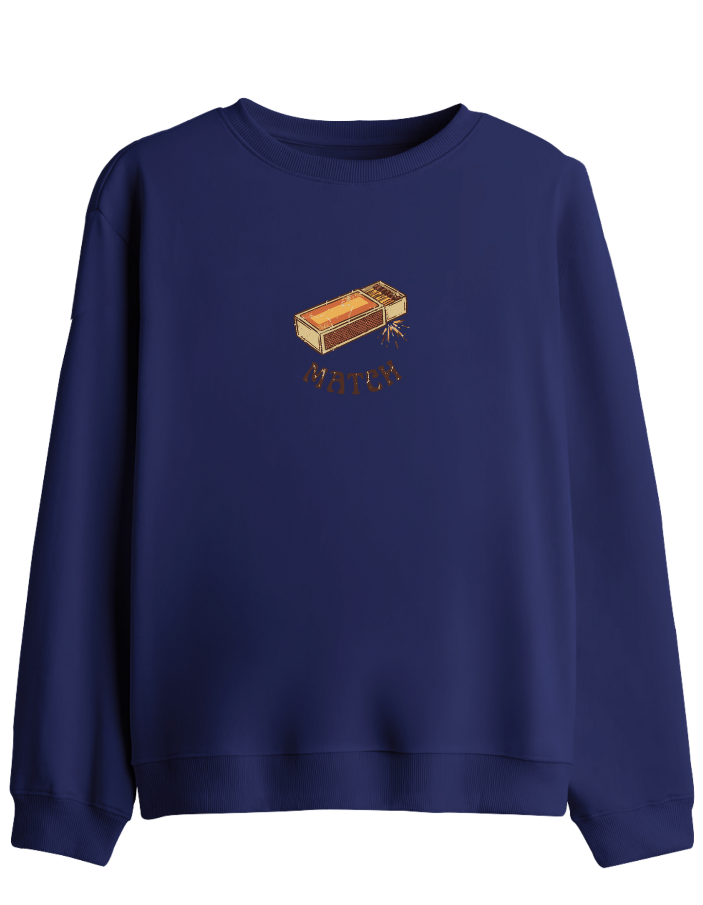 Match! Baskılı Bisiklet Yaka Sweatshirt