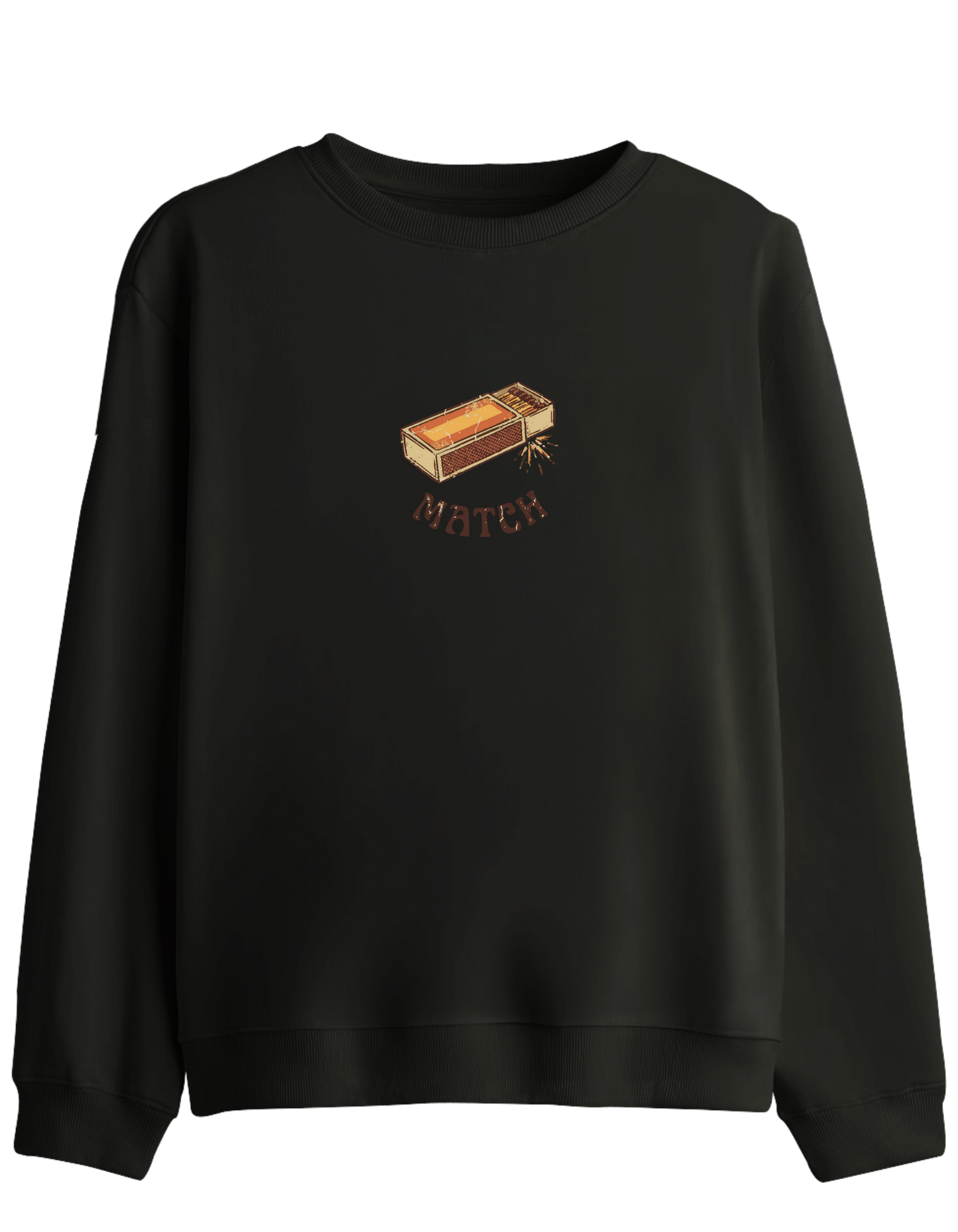 Match! Baskılı Bisiklet Yaka Sweatshirt