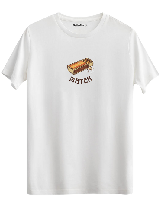 Match! Baskılı Bisiklet Yaka Regular T-shirt