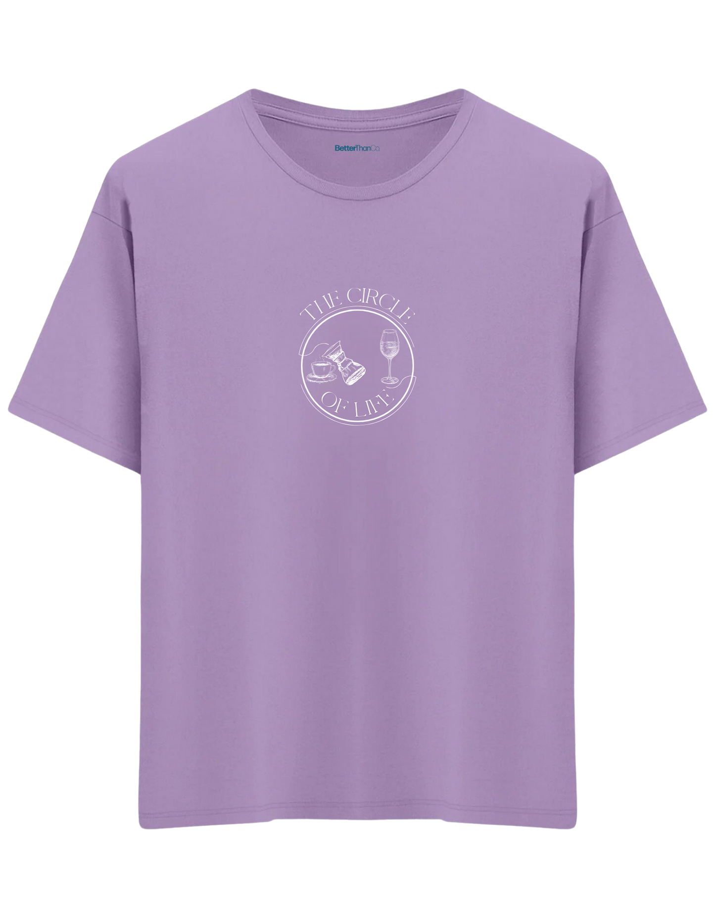 Circle Of Life Baskılı Bisiklet Yaka Oversize T-shirt