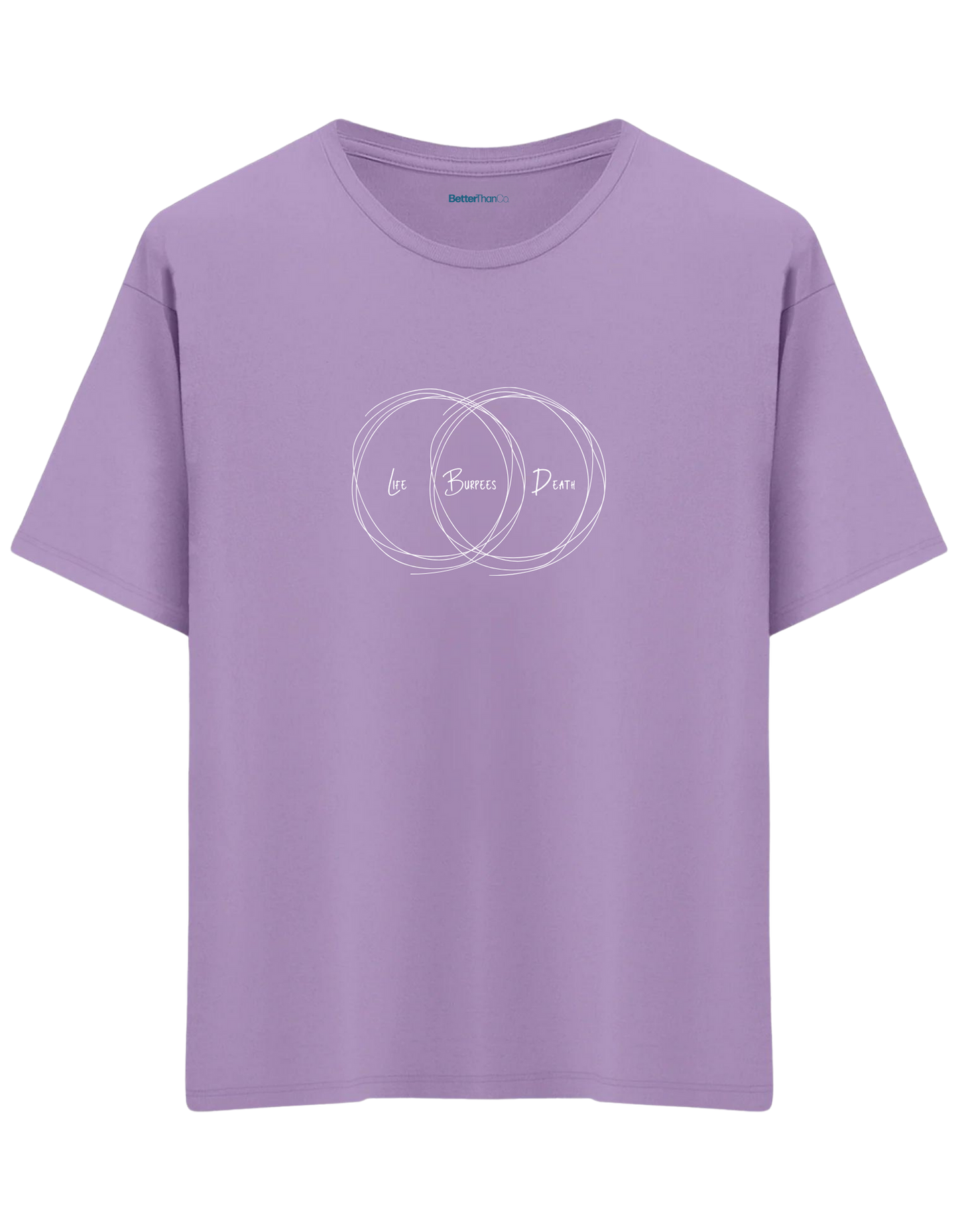 Burpees Baskılı Bisiklet Yaka Oversize T-shirt