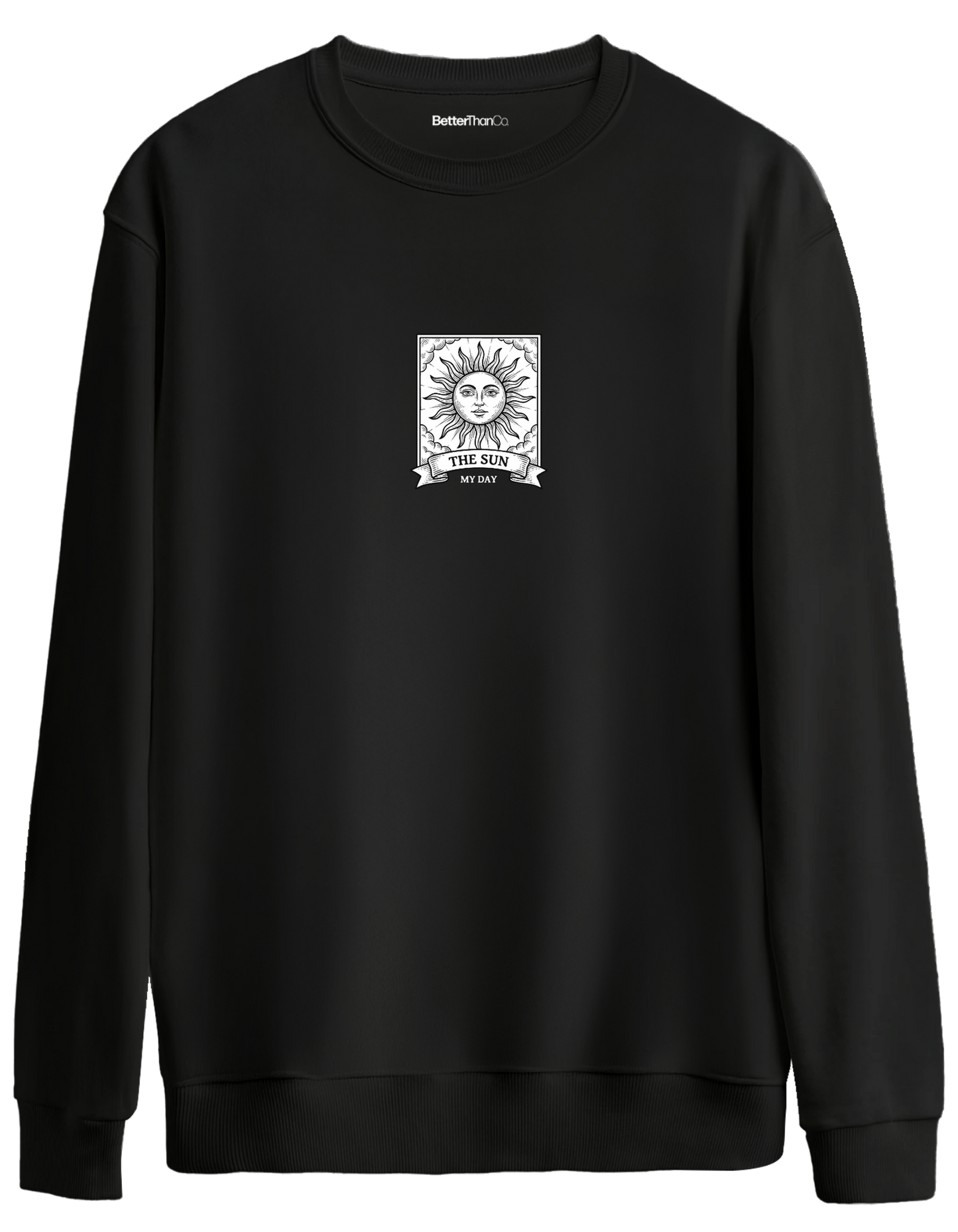 My Day Baskılı Bisiklet Yaka Oversize Sweatshirt