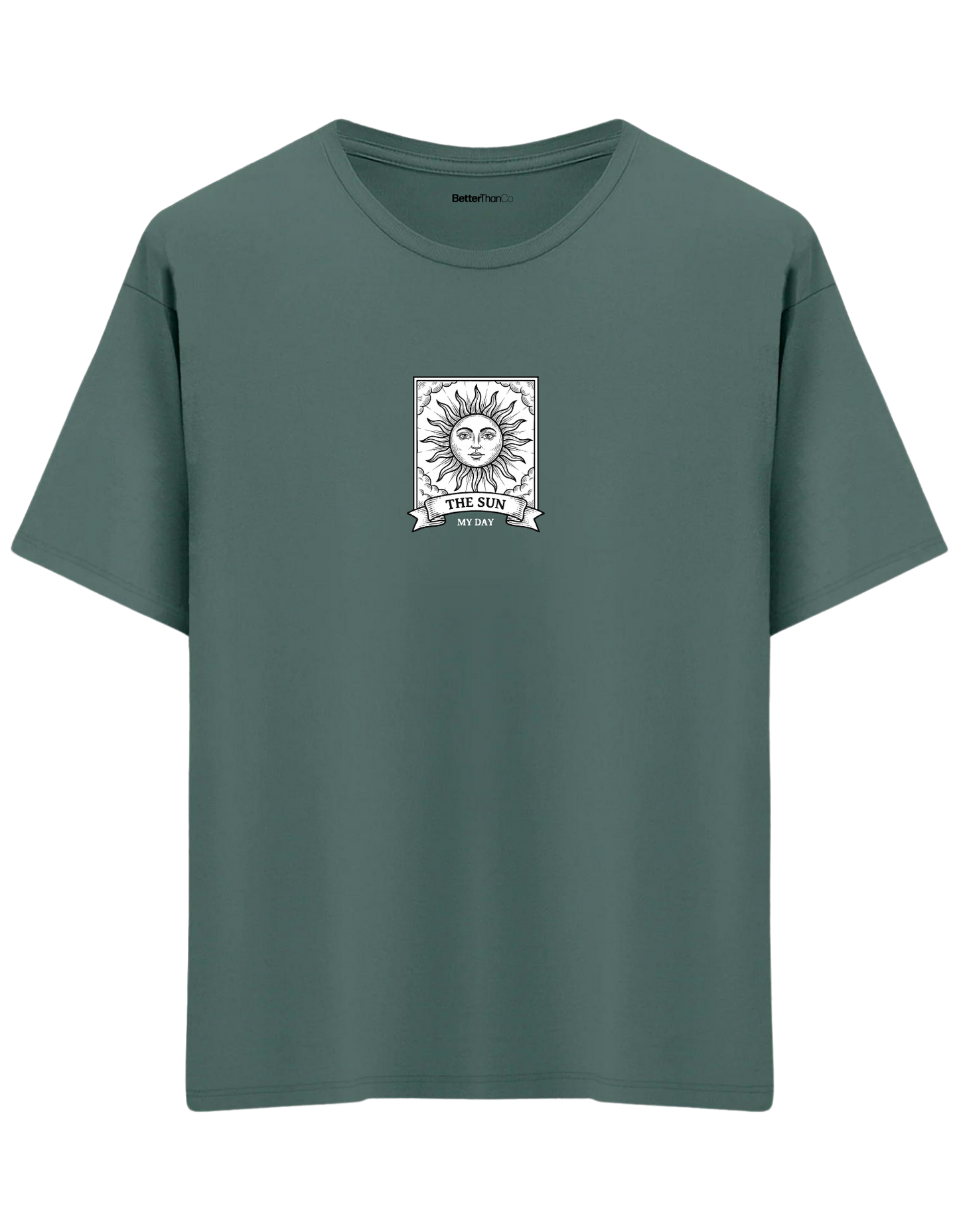 My Day Baskılı Bisiklet Yaka Oversize T-shirt