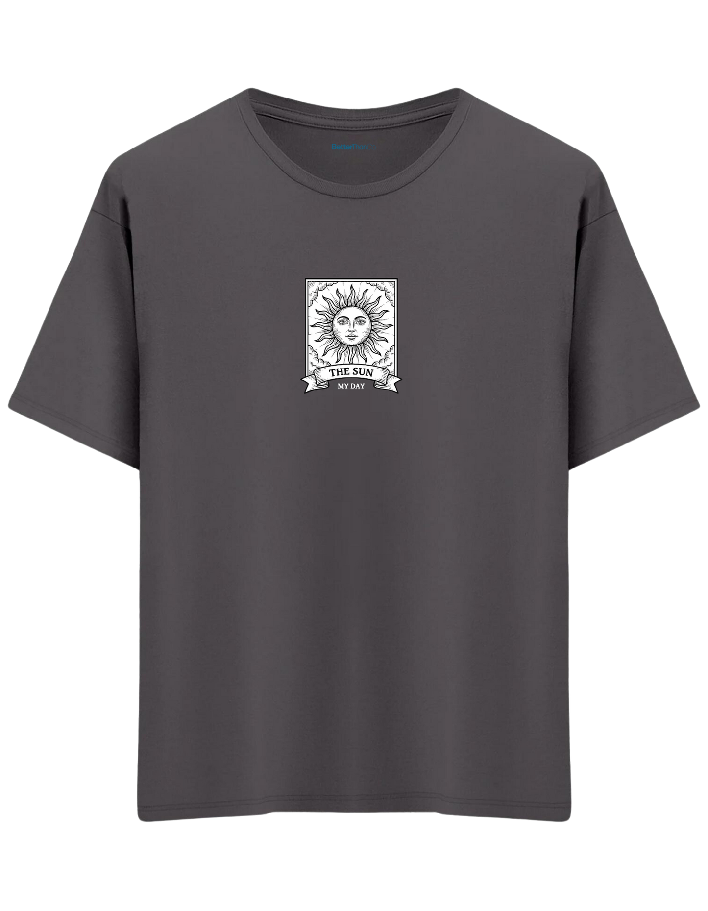 My Day Baskılı Bisiklet Yaka Oversize T-shirt