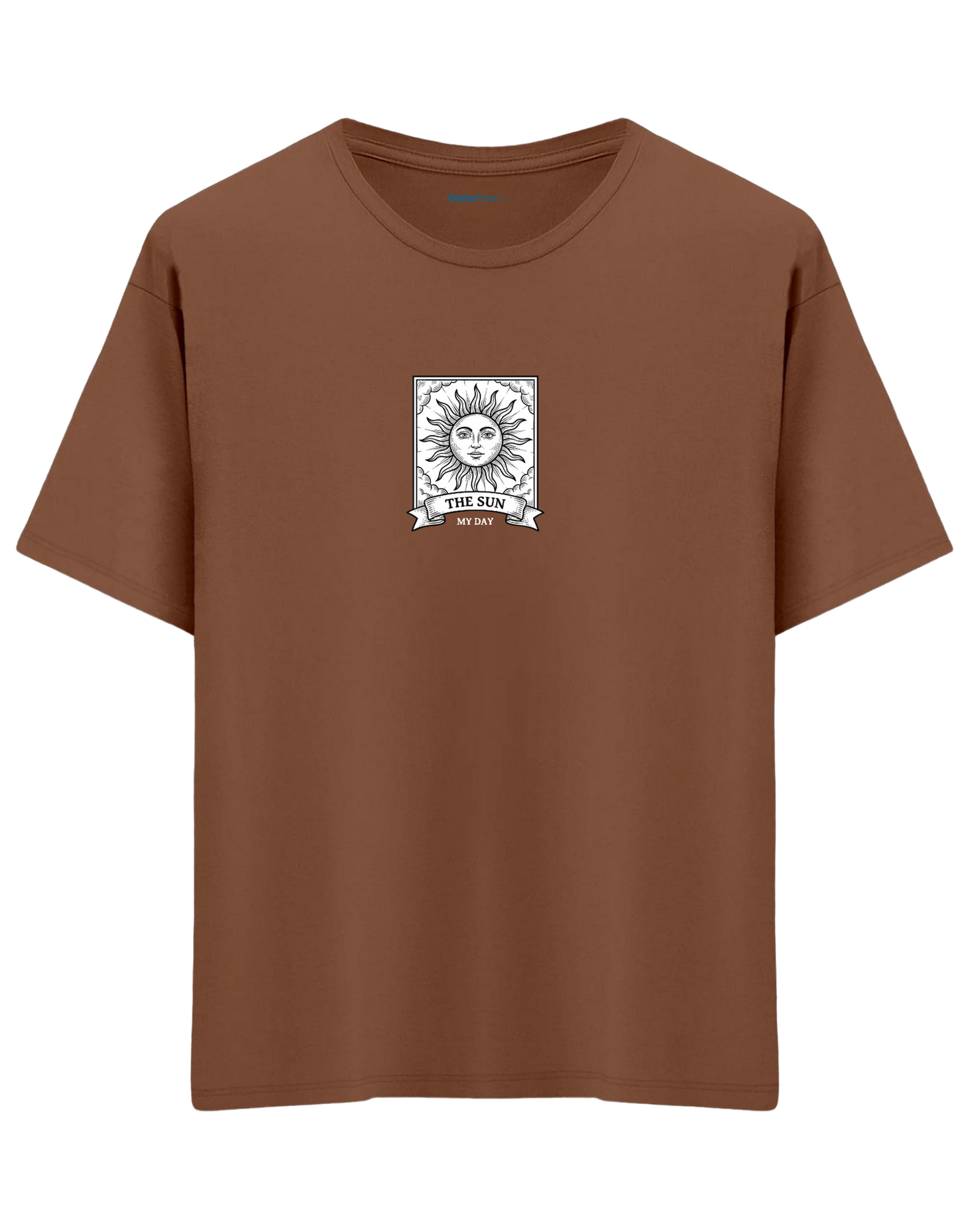 My Day Baskılı Bisiklet Yaka Oversize T-shirt