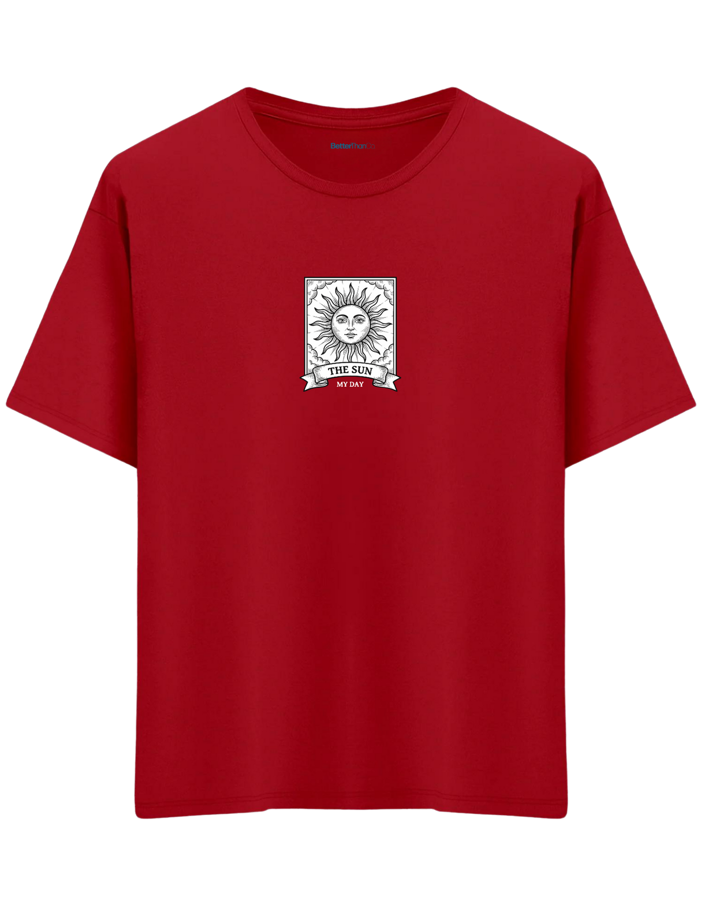 My Day Baskılı Bisiklet Yaka Oversize T-shirt