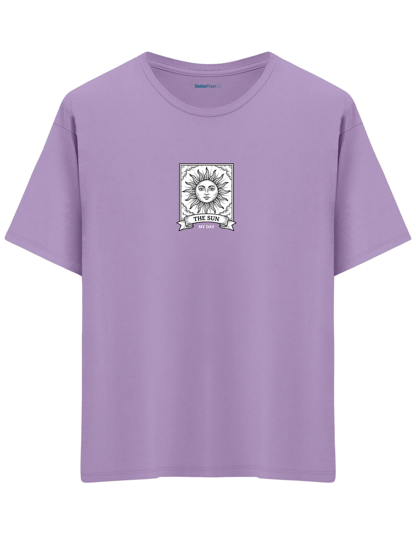 My Day Baskılı Bisiklet Yaka Oversize T-shirt