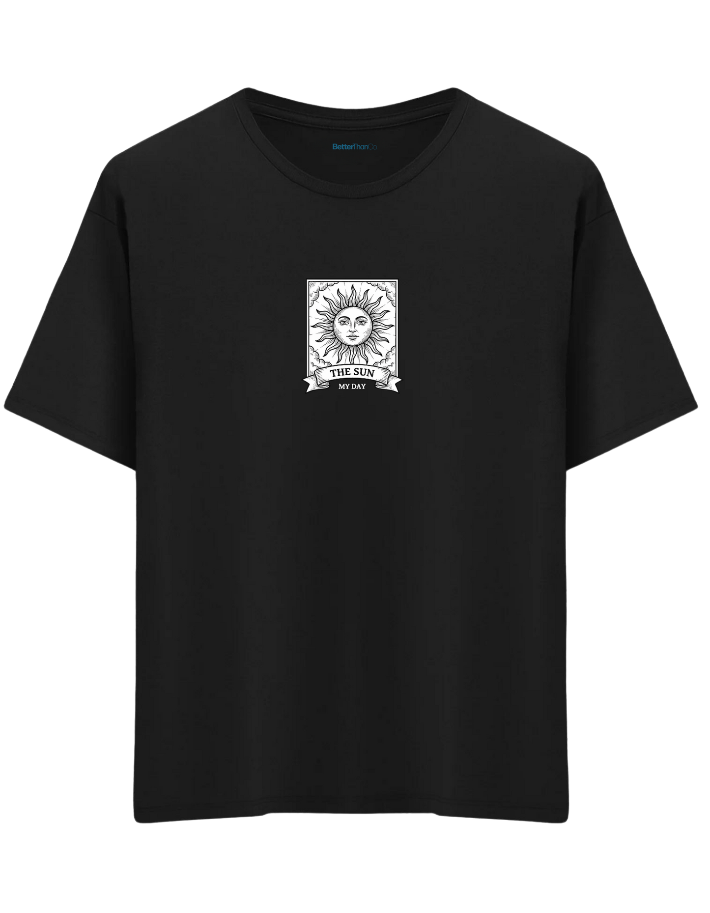 My Day Baskılı Bisiklet Yaka Oversize T-shirt