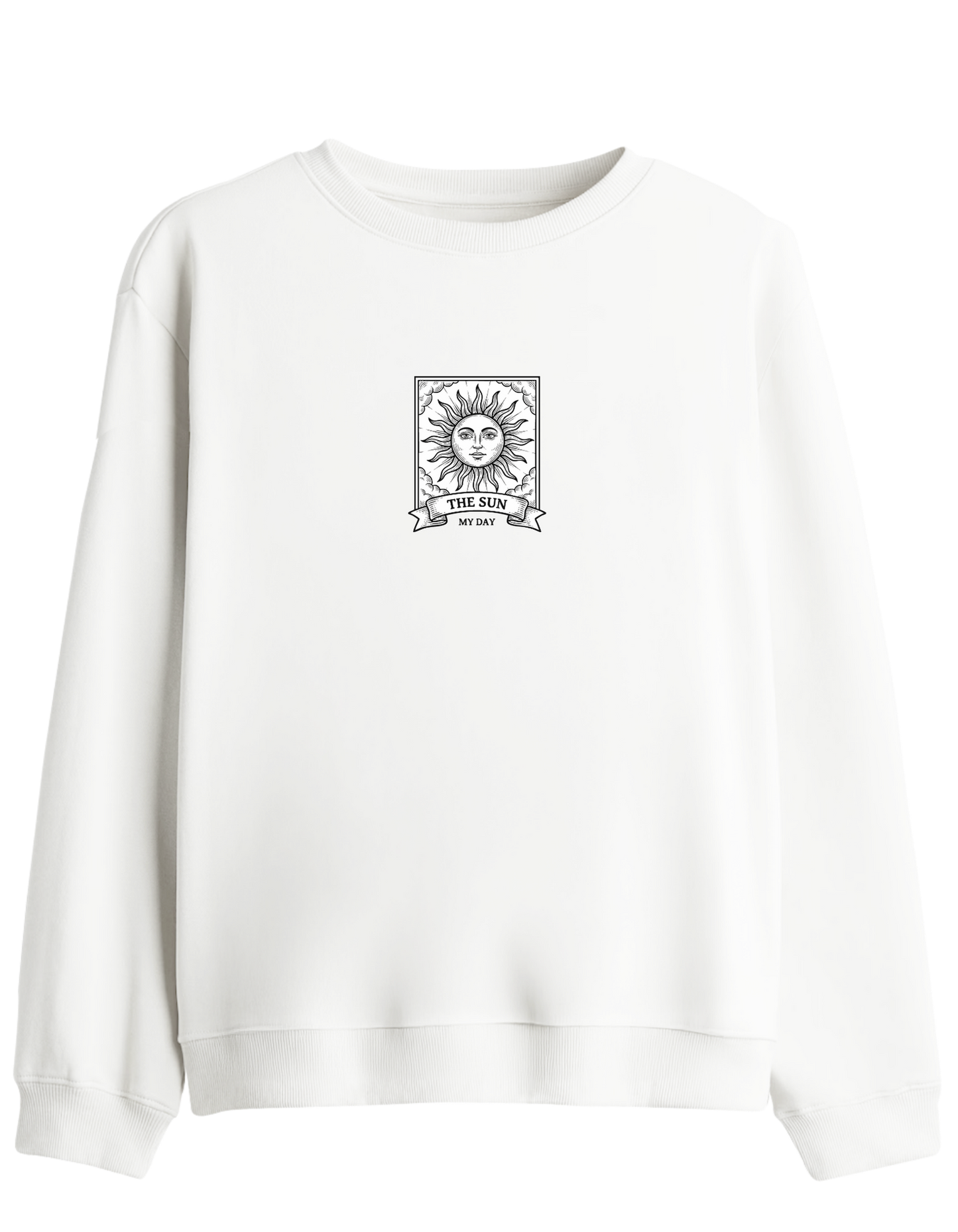 My Day Baskılı Bisiklet Yaka Sweatshirt
