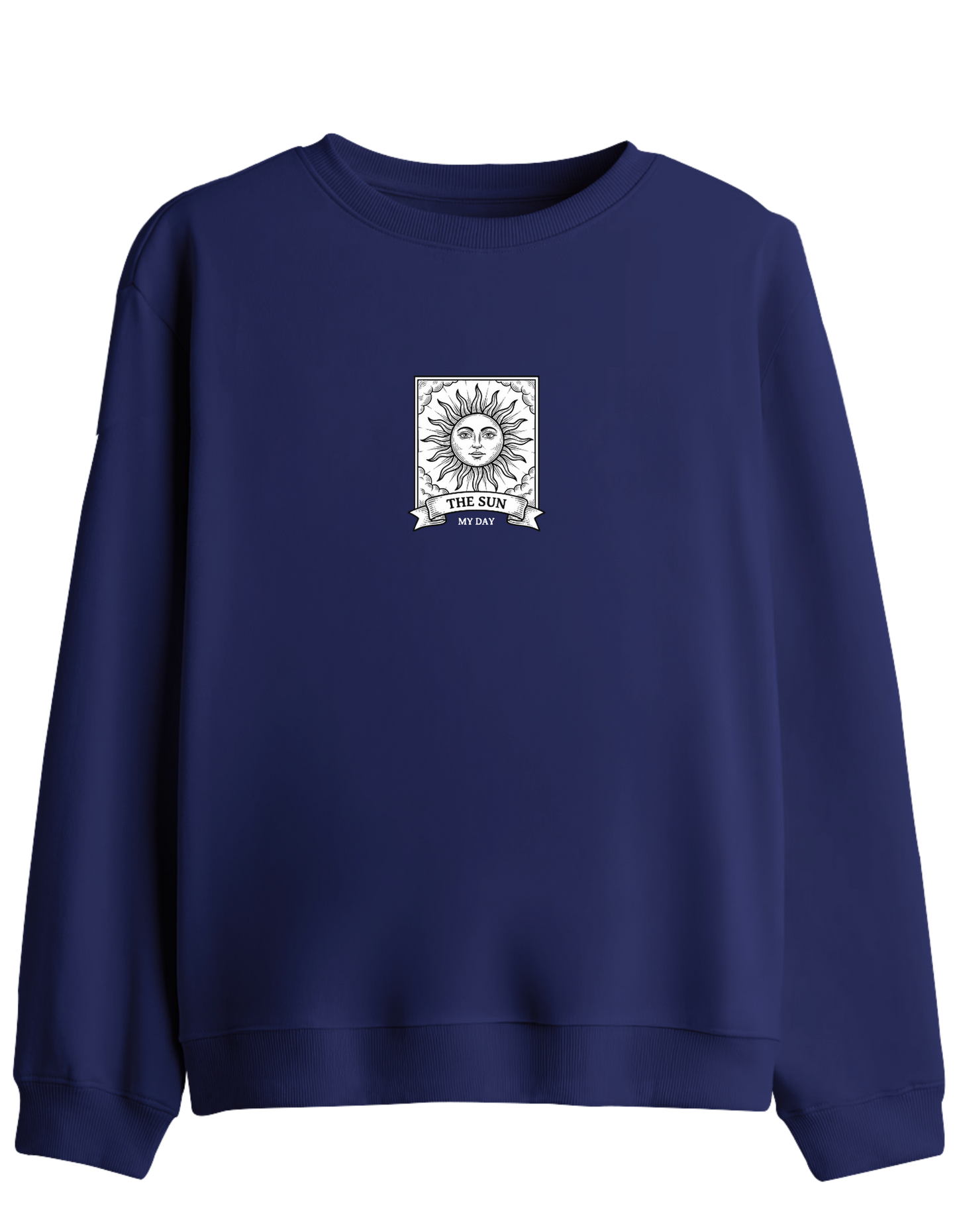 My Day Baskılı Bisiklet Yaka Sweatshirt