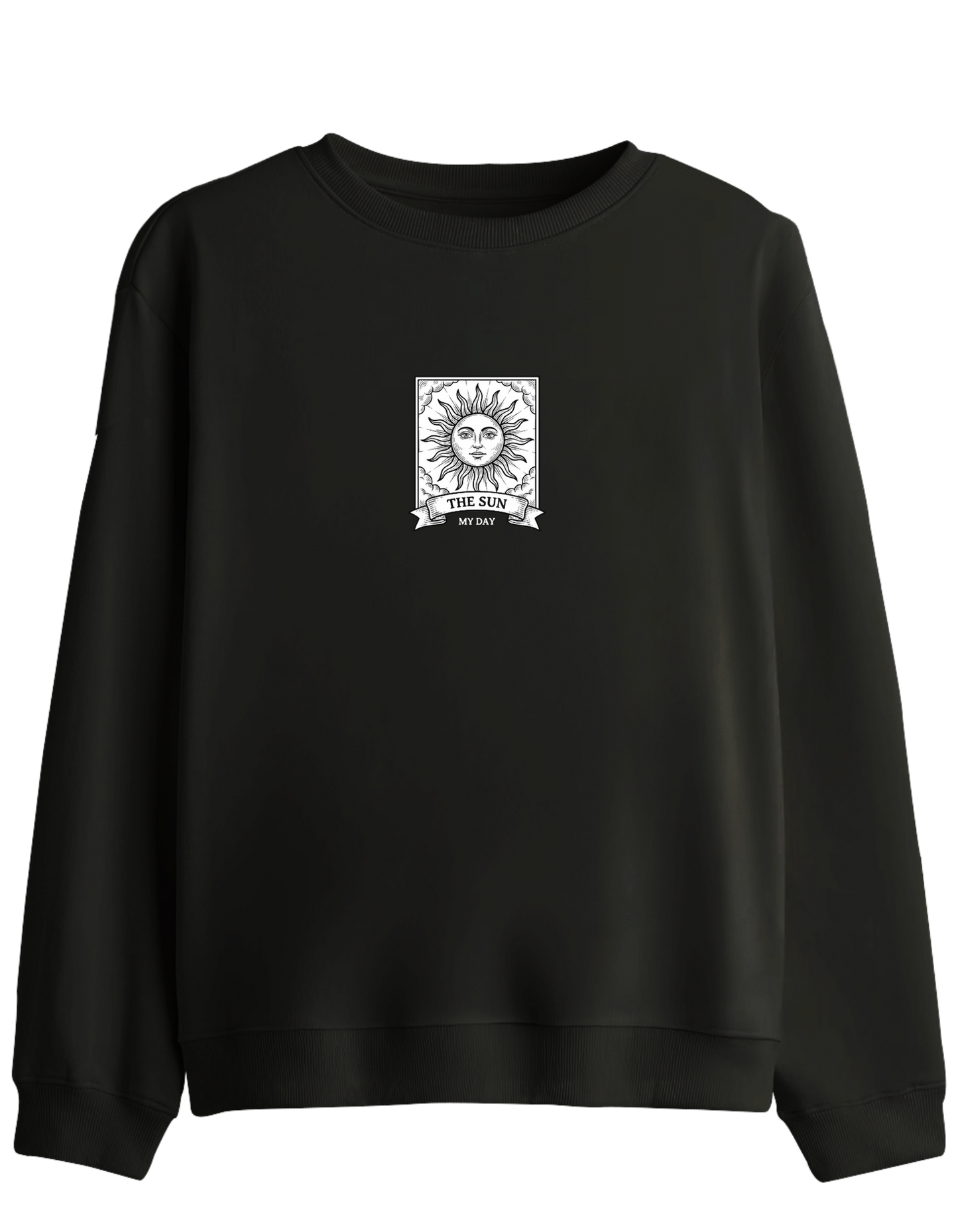 My Day Baskılı Bisiklet Yaka Sweatshirt