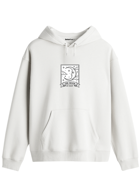 My Night Baskılı Unisex Kapüşonlu Yaka Hoodie