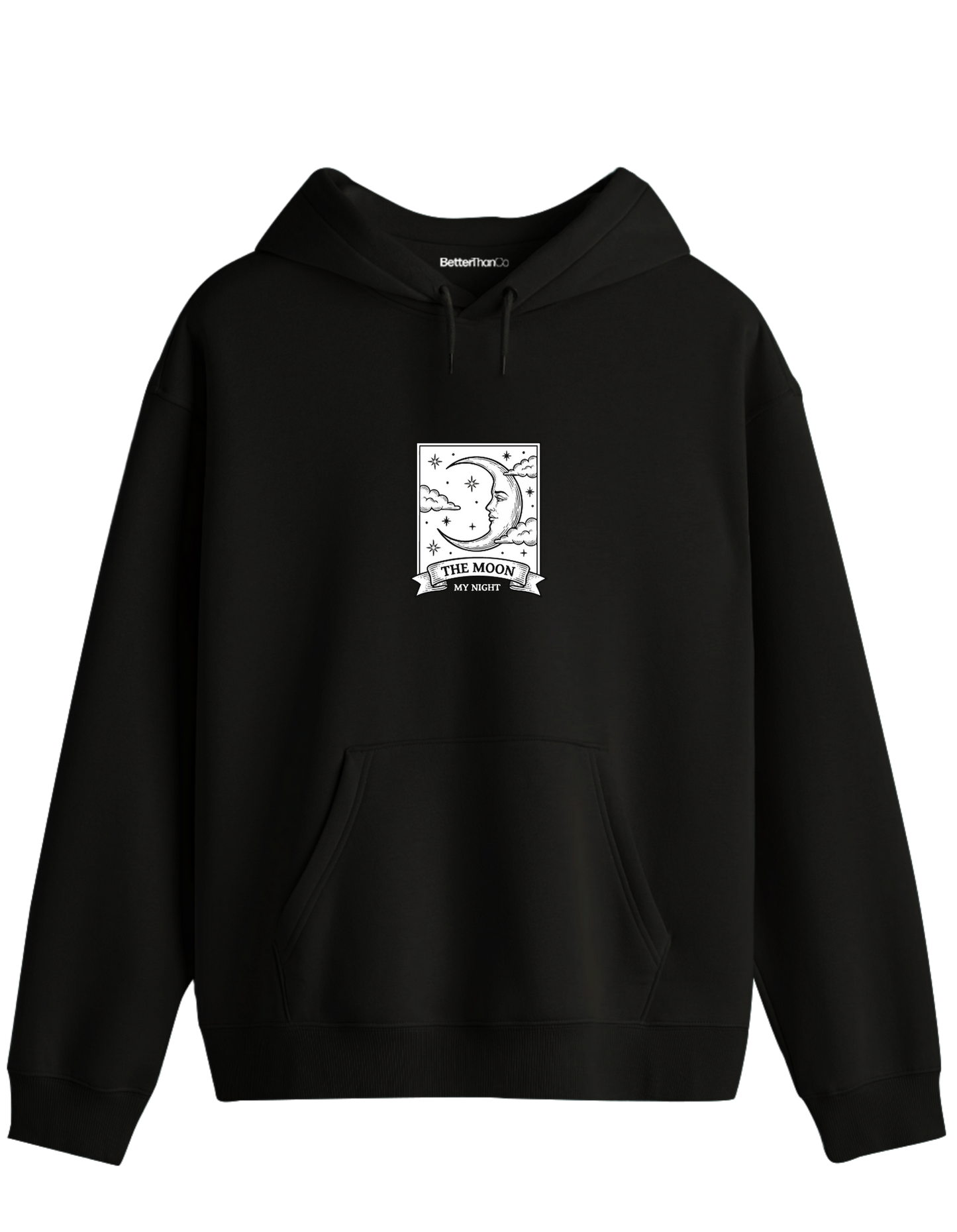 My Night Baskılı Unisex Kapüşonlu Yaka Hoodie