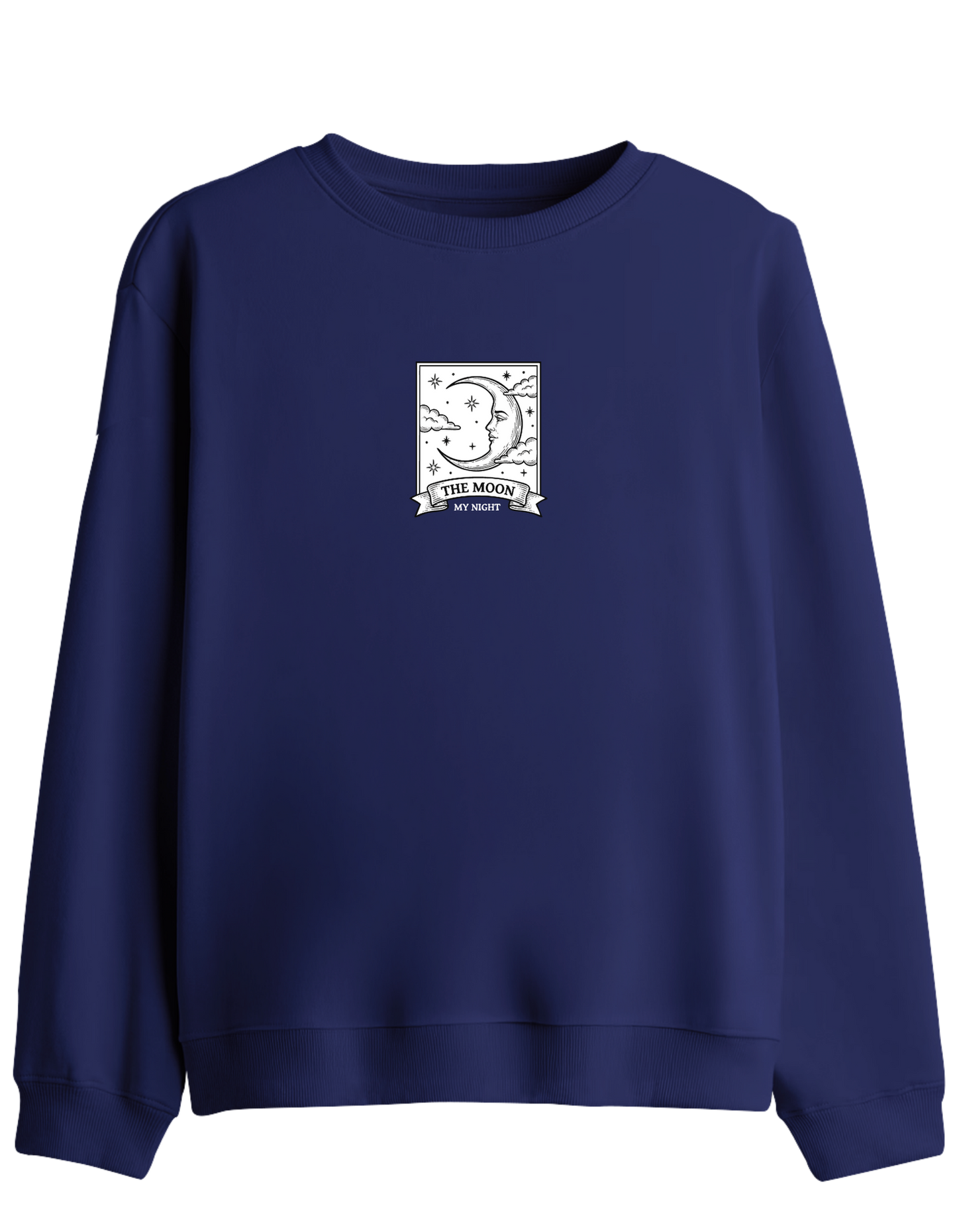 My Night Baskılı Bisiklet Yaka Sweatshirt