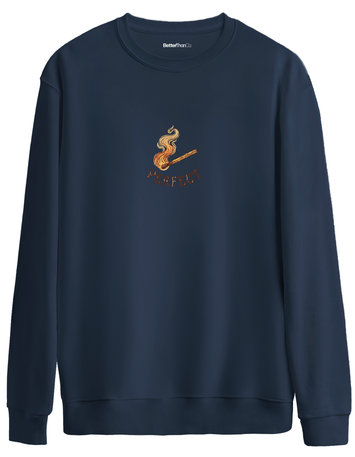 Perfect! Baskılı Bisiklet Yaka Oversize Sweatshirt