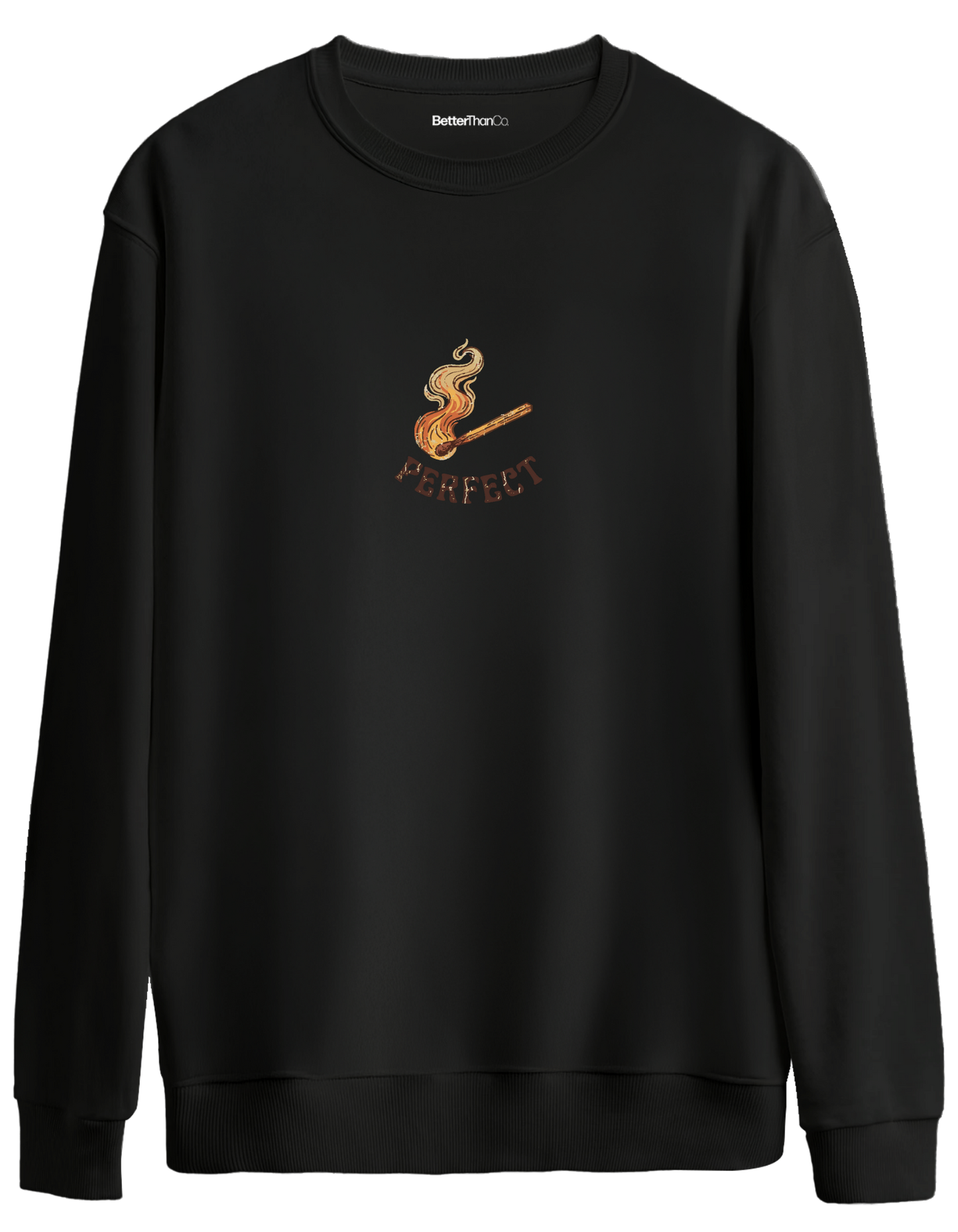 Perfect! Baskılı Bisiklet Yaka Oversize Sweatshirt