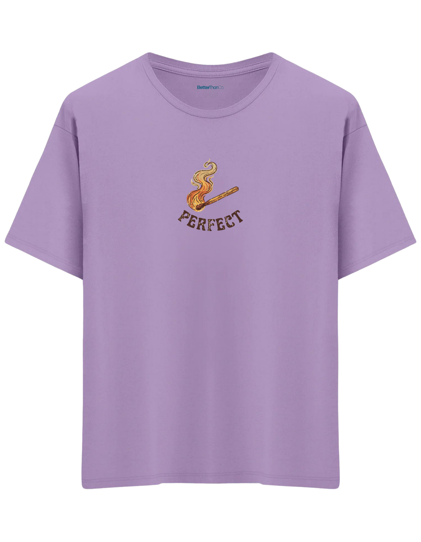 Perfect! Baskılı Bisiklet Yaka Oversize T-shirt
