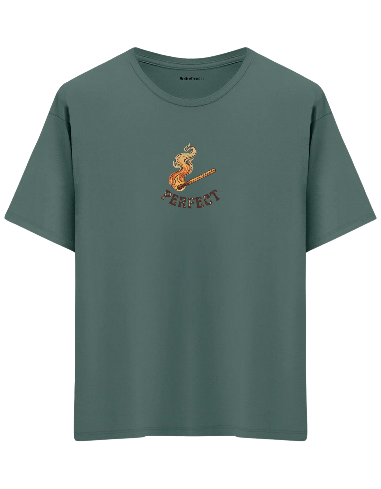Perfect! Baskılı Bisiklet Yaka Oversize T-shirt