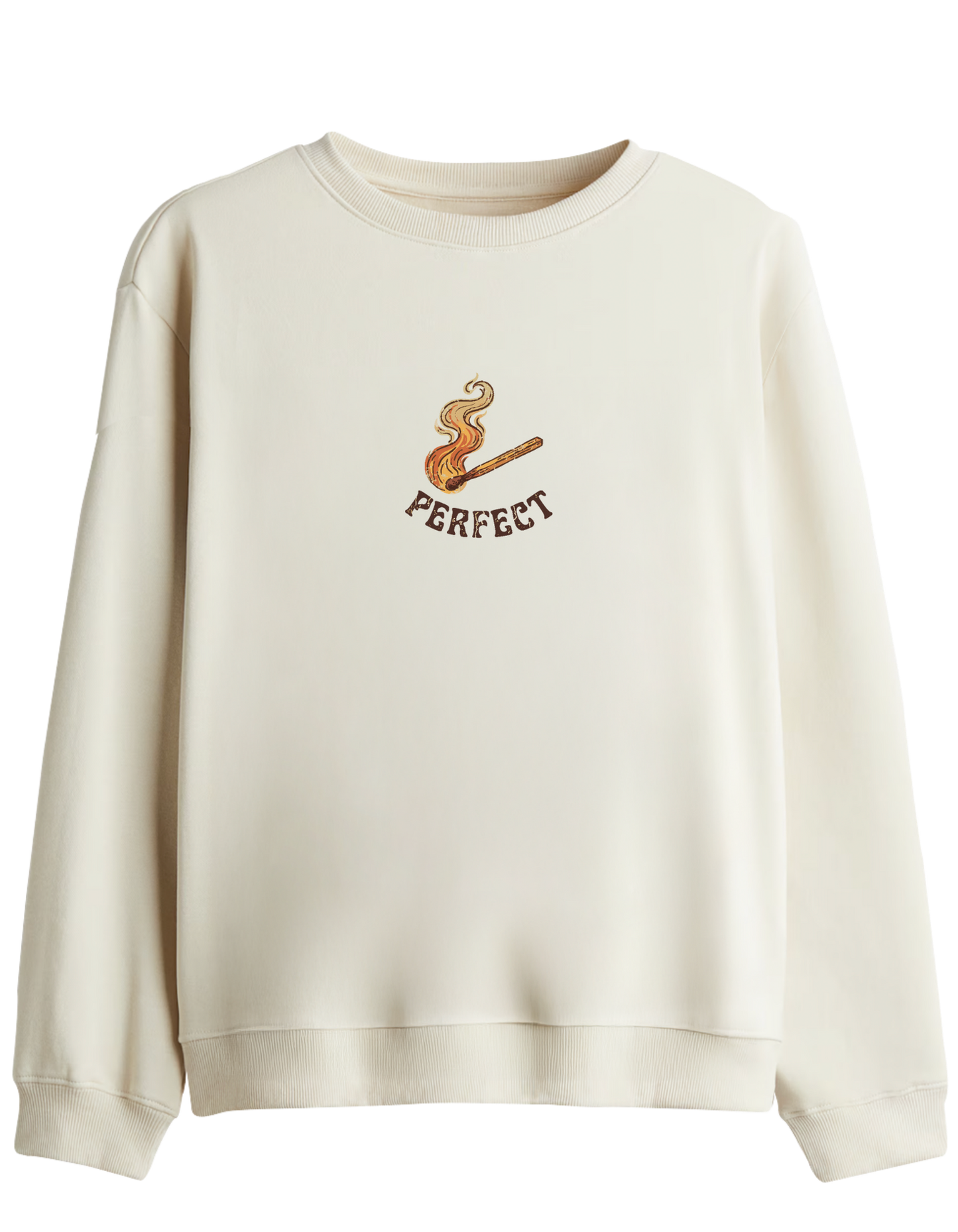 Perfect! Baskılı Bisiklet Yaka Sweatshirt