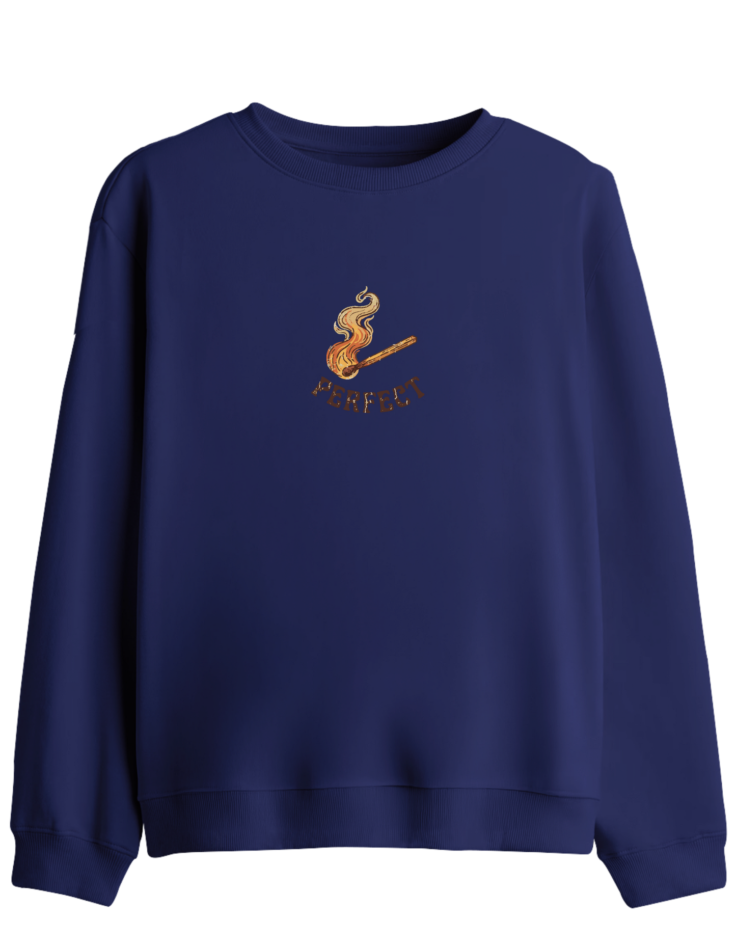Perfect! Baskılı Bisiklet Yaka Sweatshirt