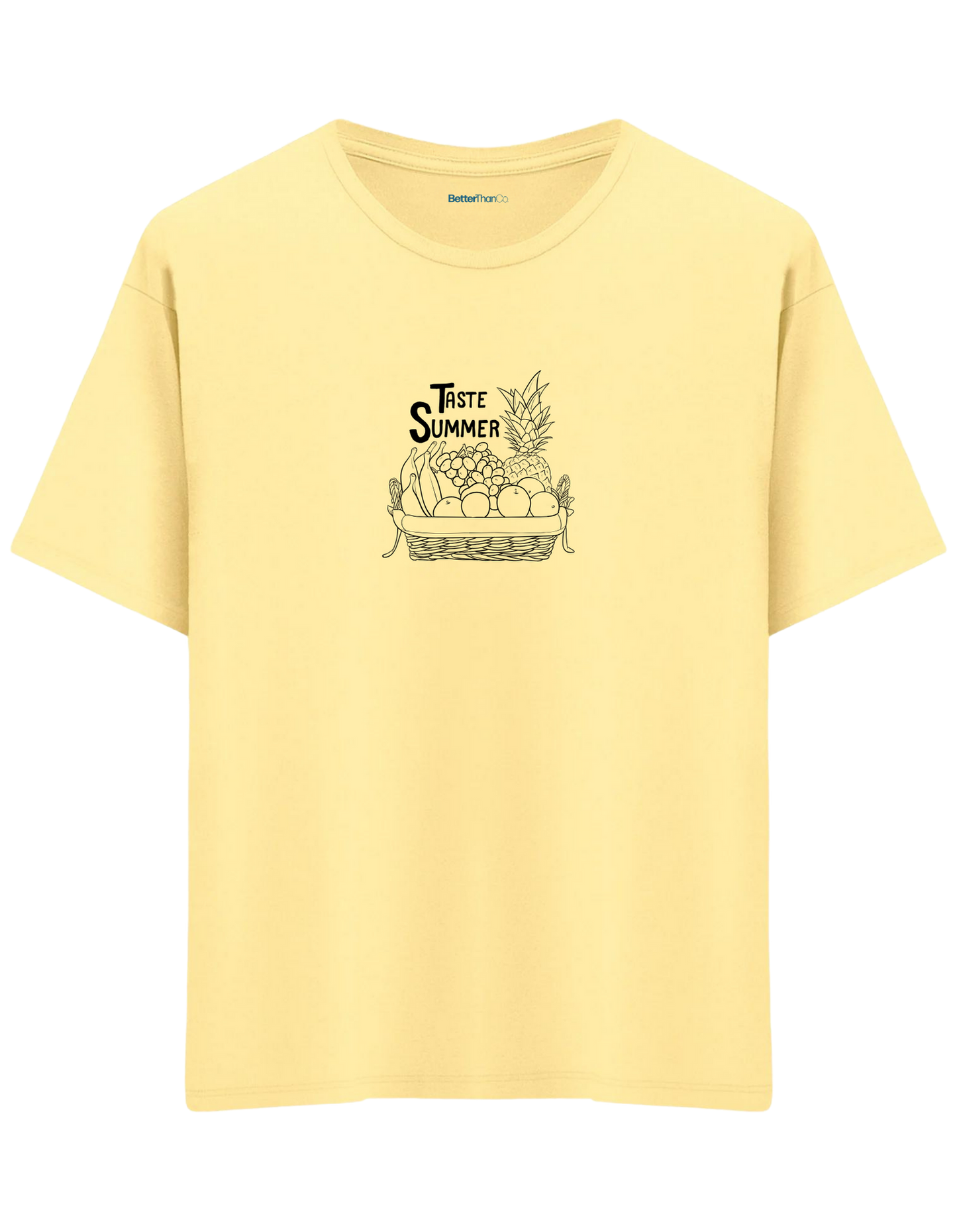 Taste Summer Baskılı Bisiklet Yaka Oversize T-shirt