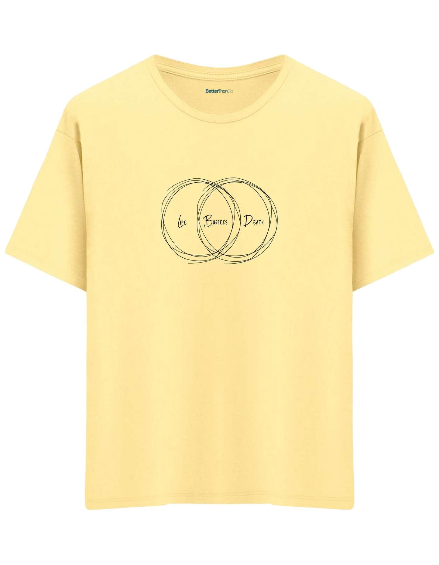 Burpees Baskılı Bisiklet Yaka Oversize T-shirt