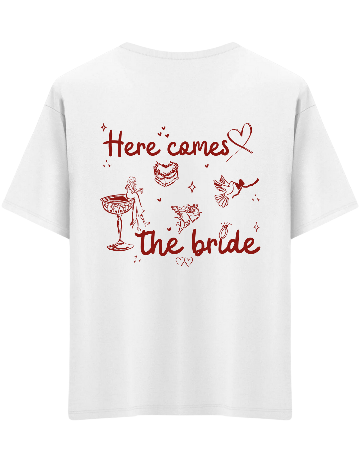 The Bride Baskılı Bisiklet Yaka Oversize T-shirt