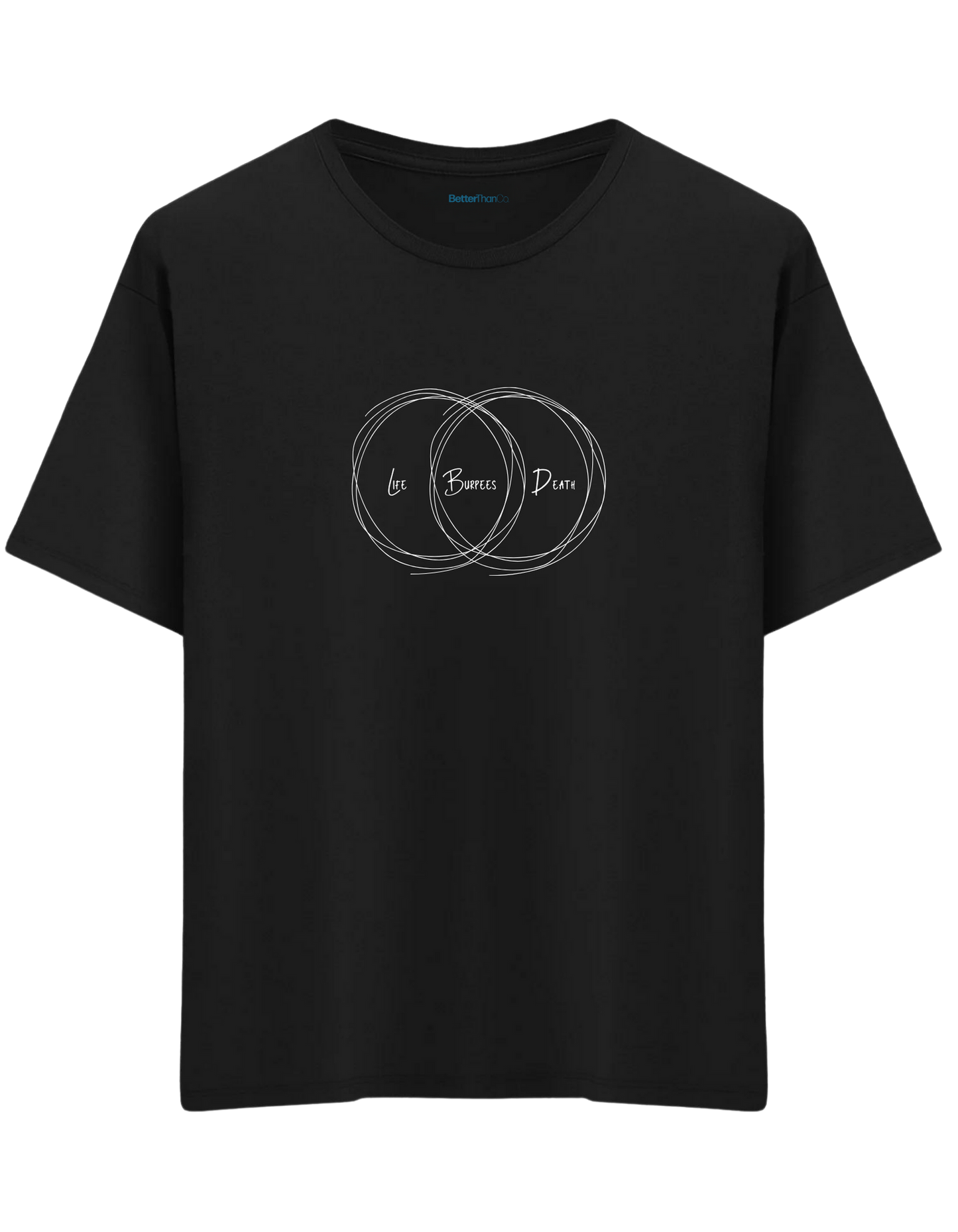 Burpees Baskılı Bisiklet Yaka Oversize T-shirt
