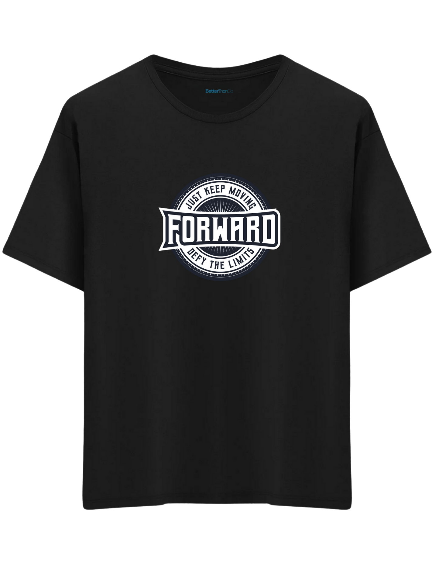 Forward Baskılı Bisiklet Yaka Oversize T-shirt