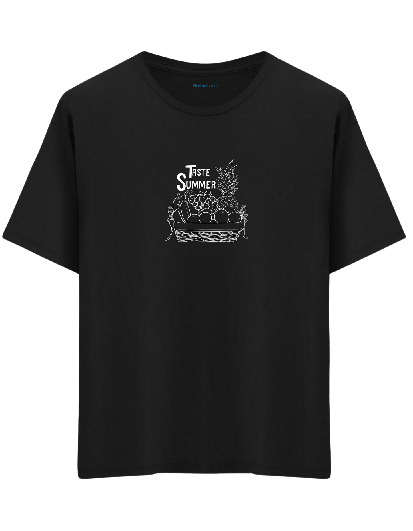 Taste Summer Baskılı Bisiklet Yaka Oversize T-shirt