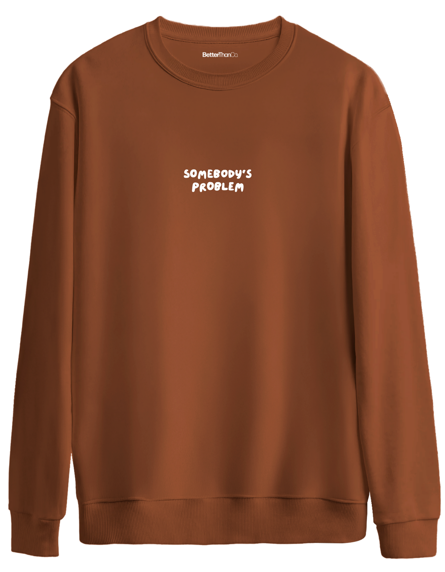 Somebody's Problem Baskılı Bisiklet Yaka Oversize Sweatshirt