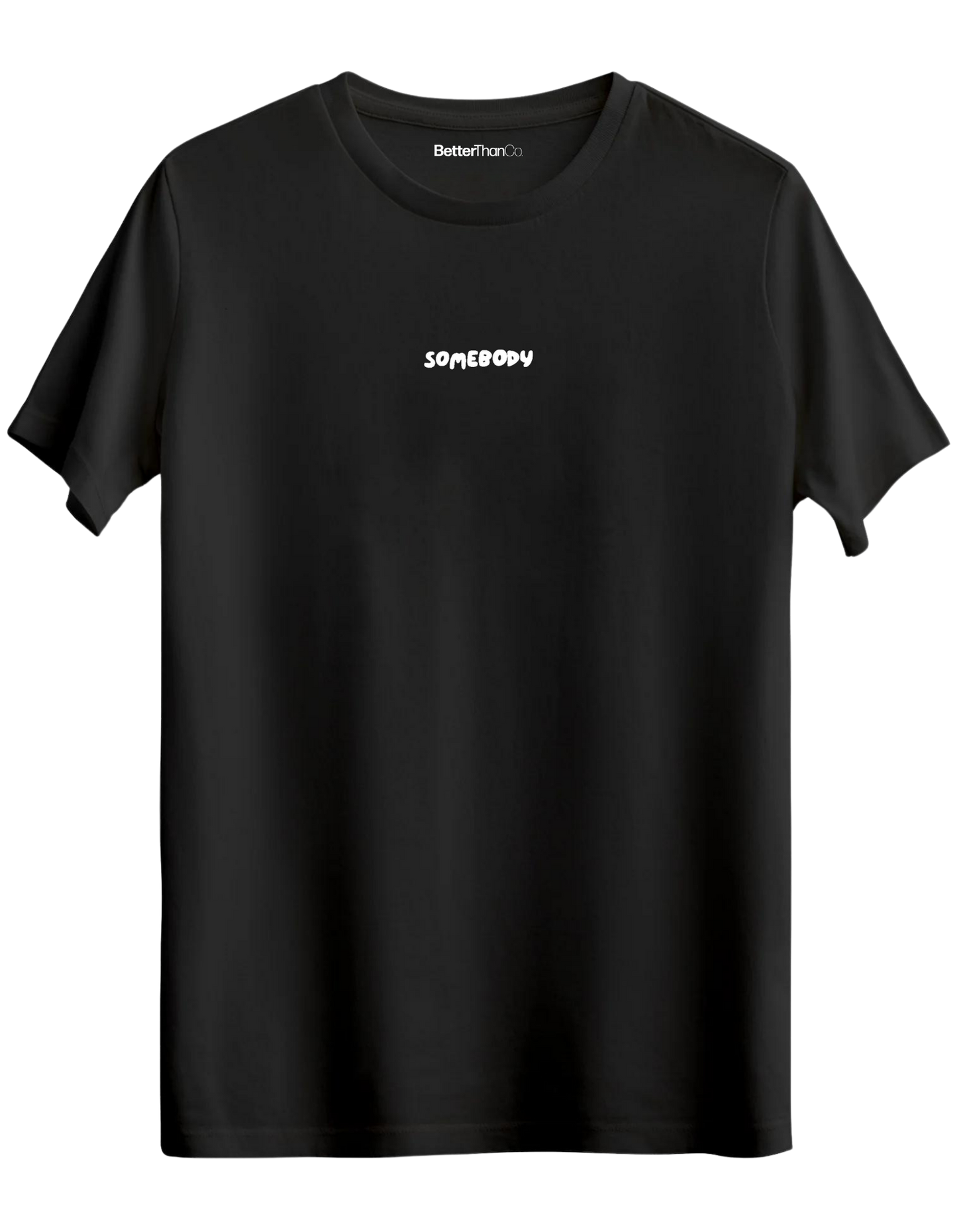 Somebody Baskılı Bisiklet Yaka Regular T-shirt