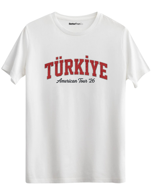Türkiye Baskılı Bisiklet Yaka Regular T-shirt