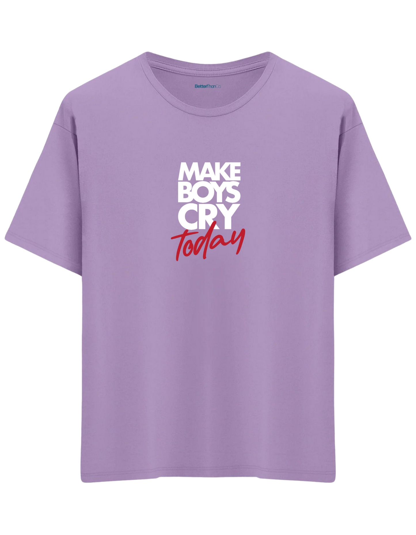 Today Baskılı Bisiklet Yaka Oversize T-shirt