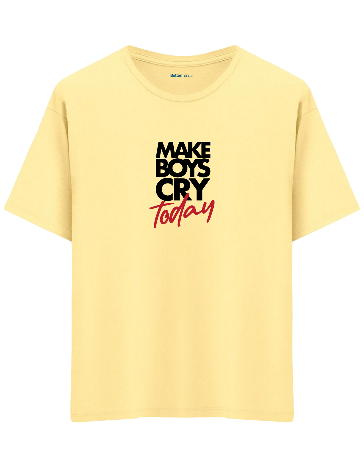 Today Baskılı Bisiklet Yaka Oversize T-shirt