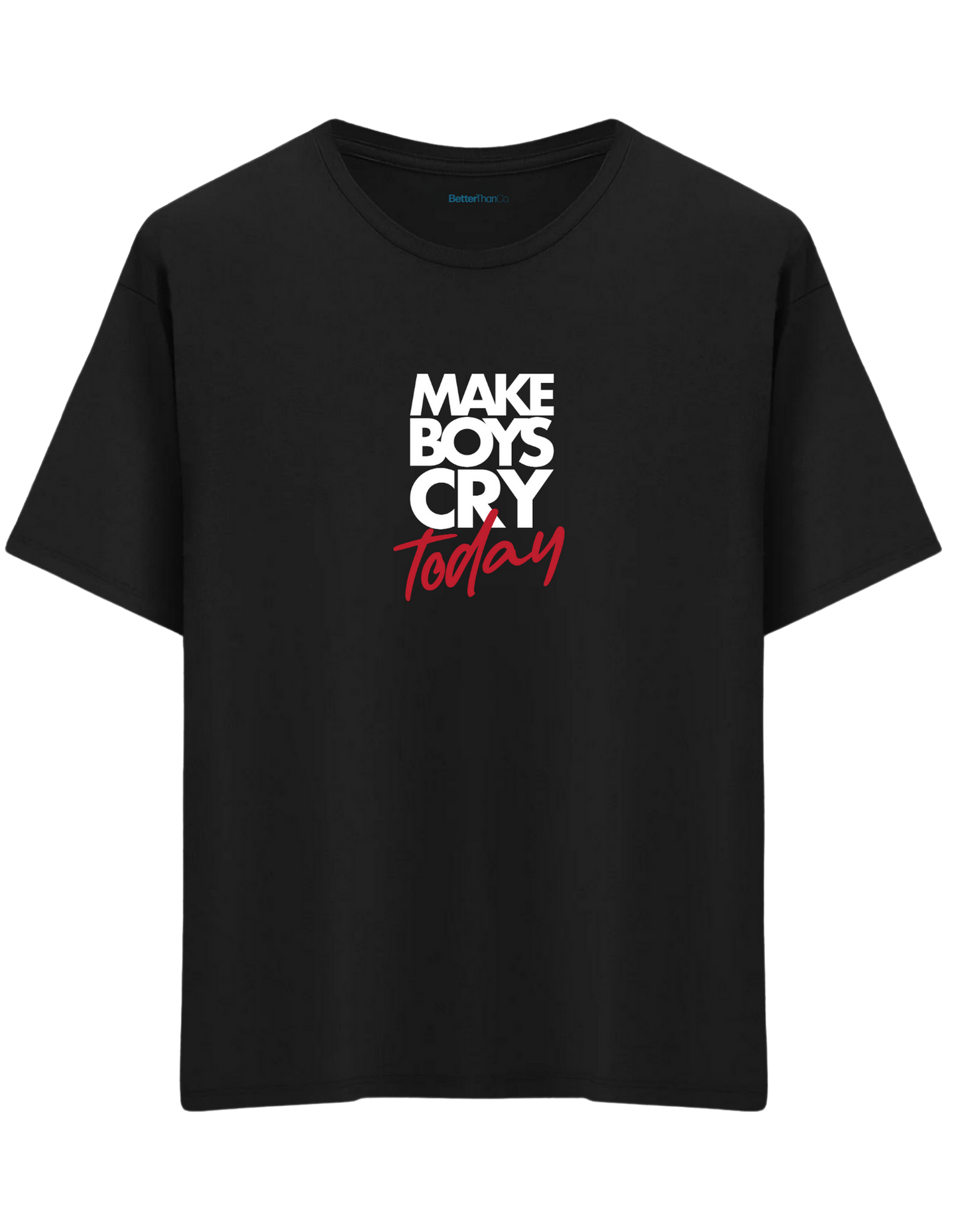 Today Baskılı Bisiklet Yaka Oversize T-shirt