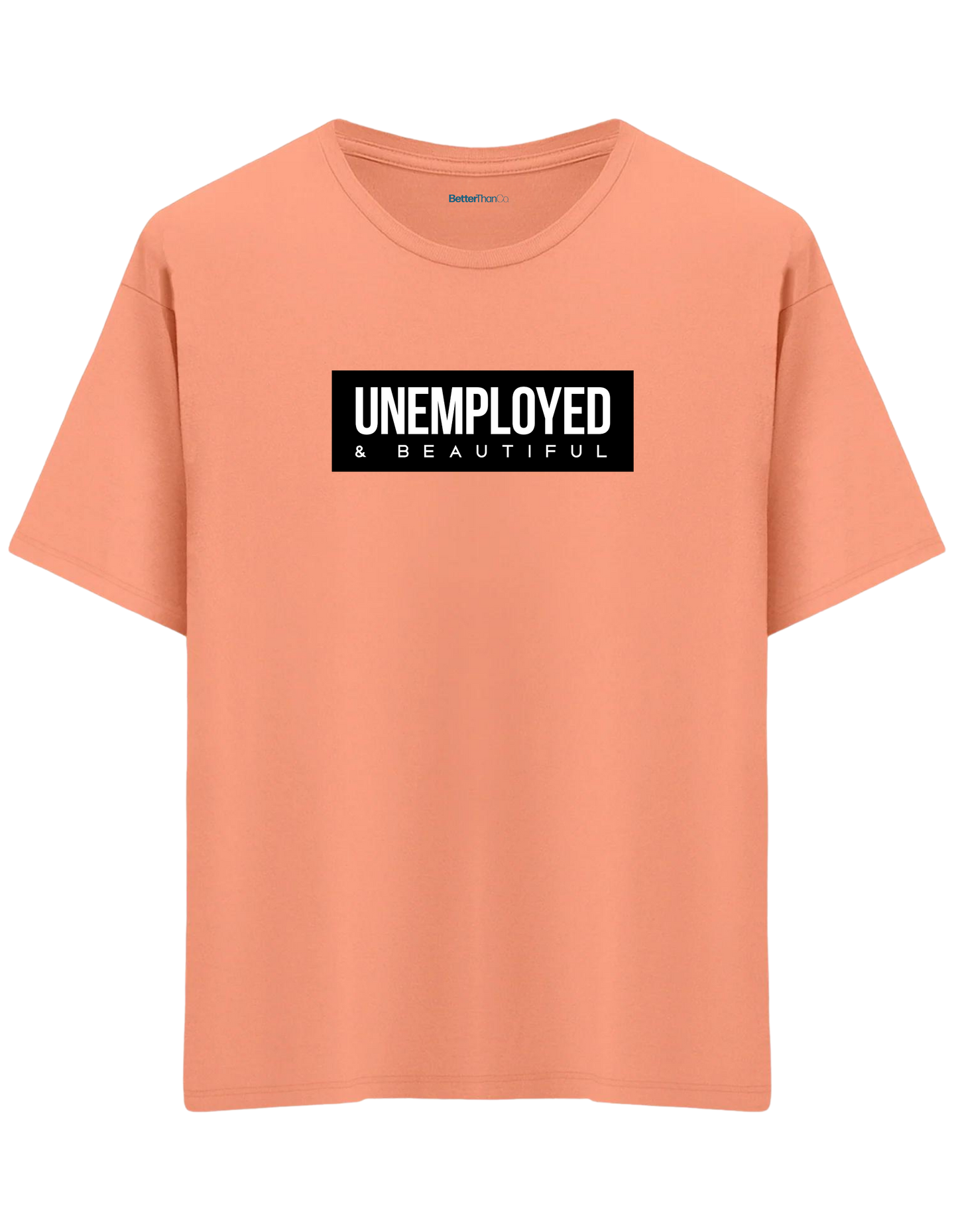 Unemployed Baskılı Bisiklet Yaka Oversize T-shirt