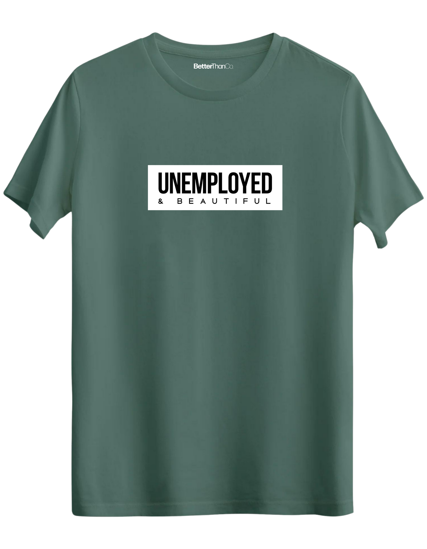 Unemployed Baskılı Bisiklet Yaka Regular T-shirt