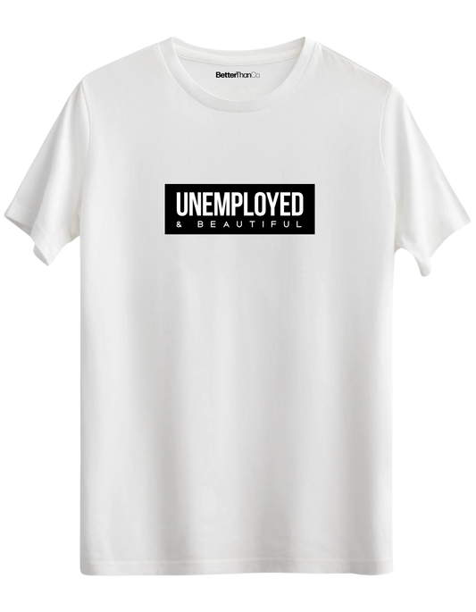 Unemployed Baskılı Bisiklet Yaka Regular T-shirt