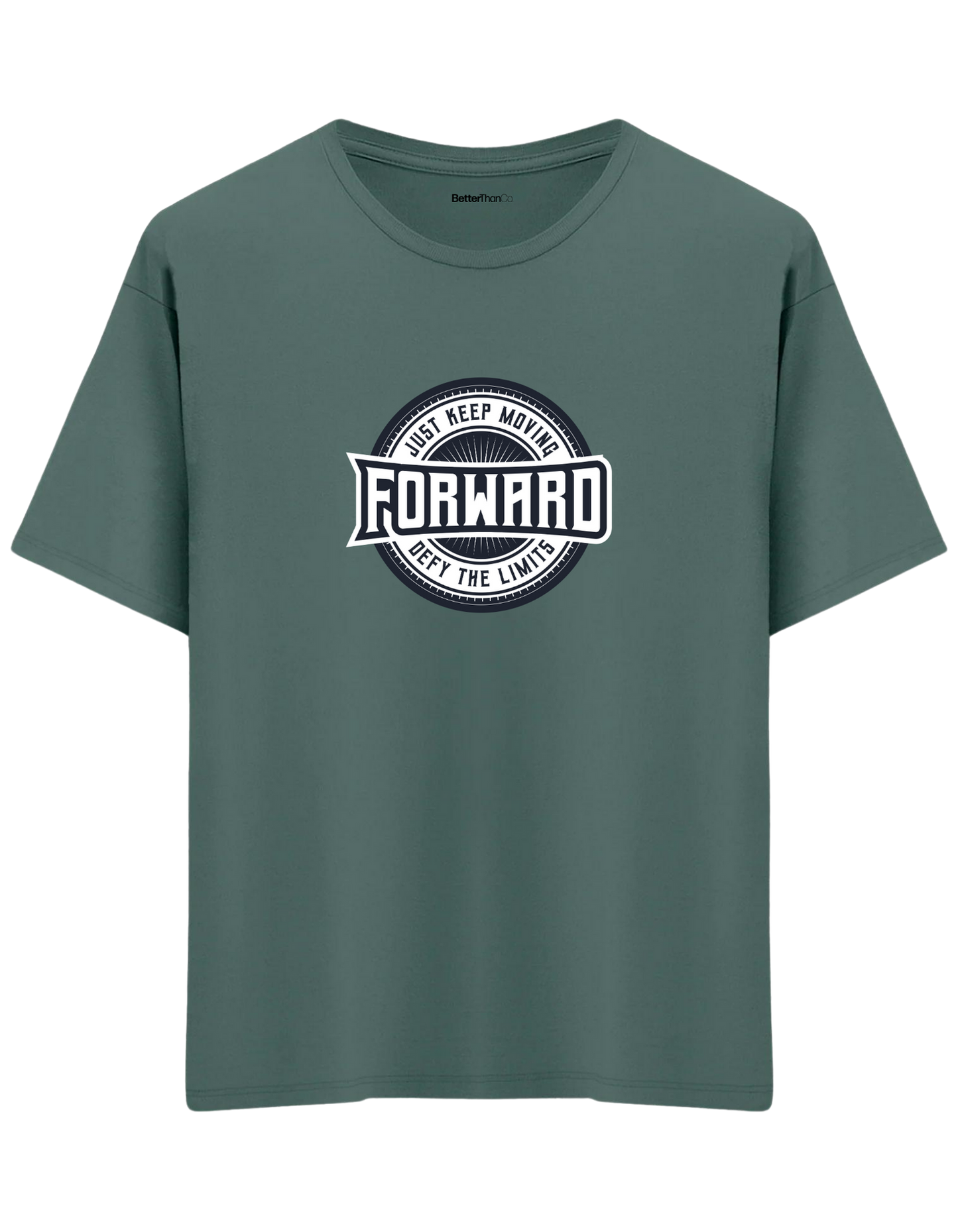 Forward Baskılı Bisiklet Yaka Oversize T-shirt