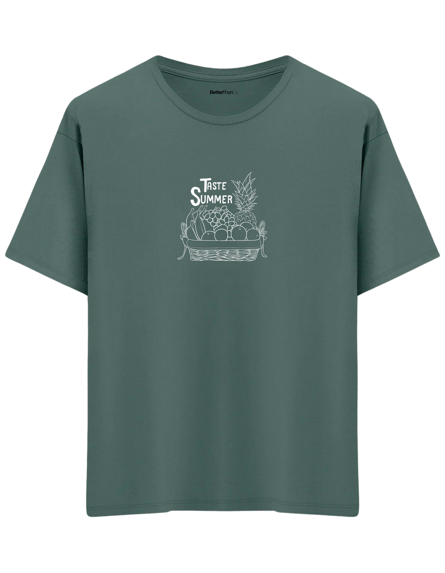 Taste Summer Baskılı Bisiklet Yaka Oversize T-shirt