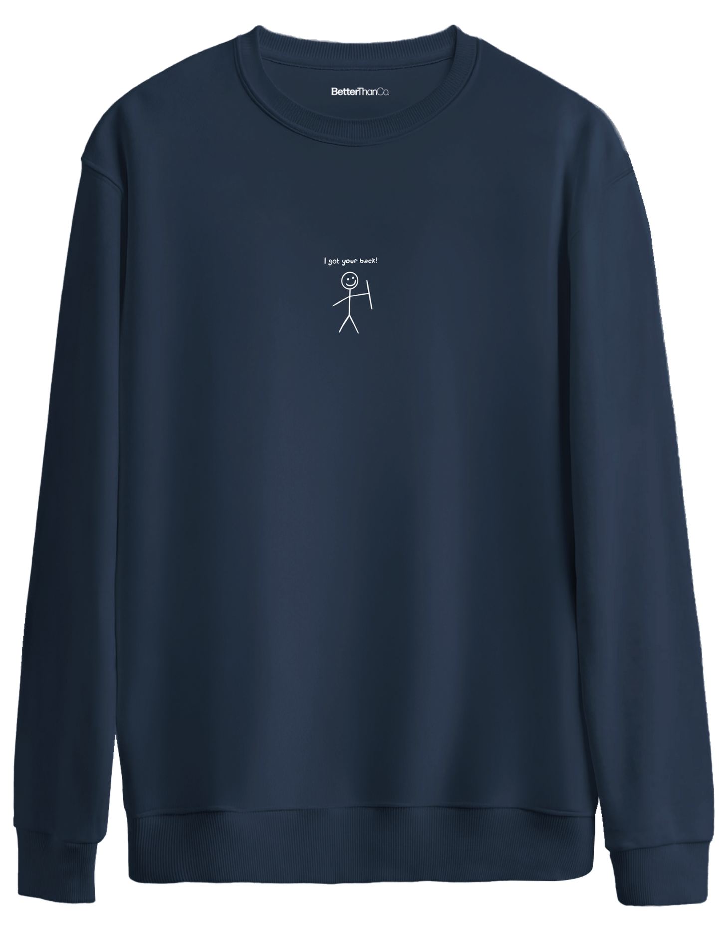 Your Back! Baskılı Bisiklet Yaka Oversize Sweatshirt