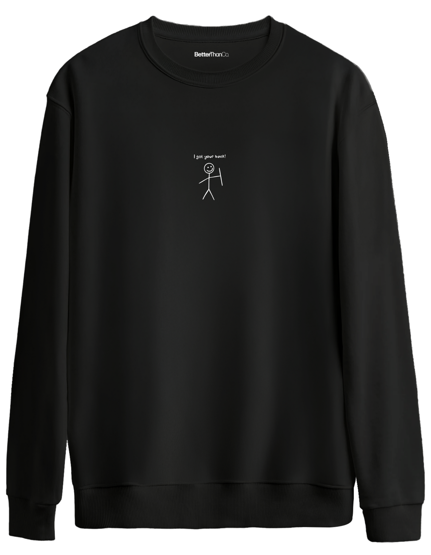 Your Back! Baskılı Bisiklet Yaka Oversize Sweatshirt