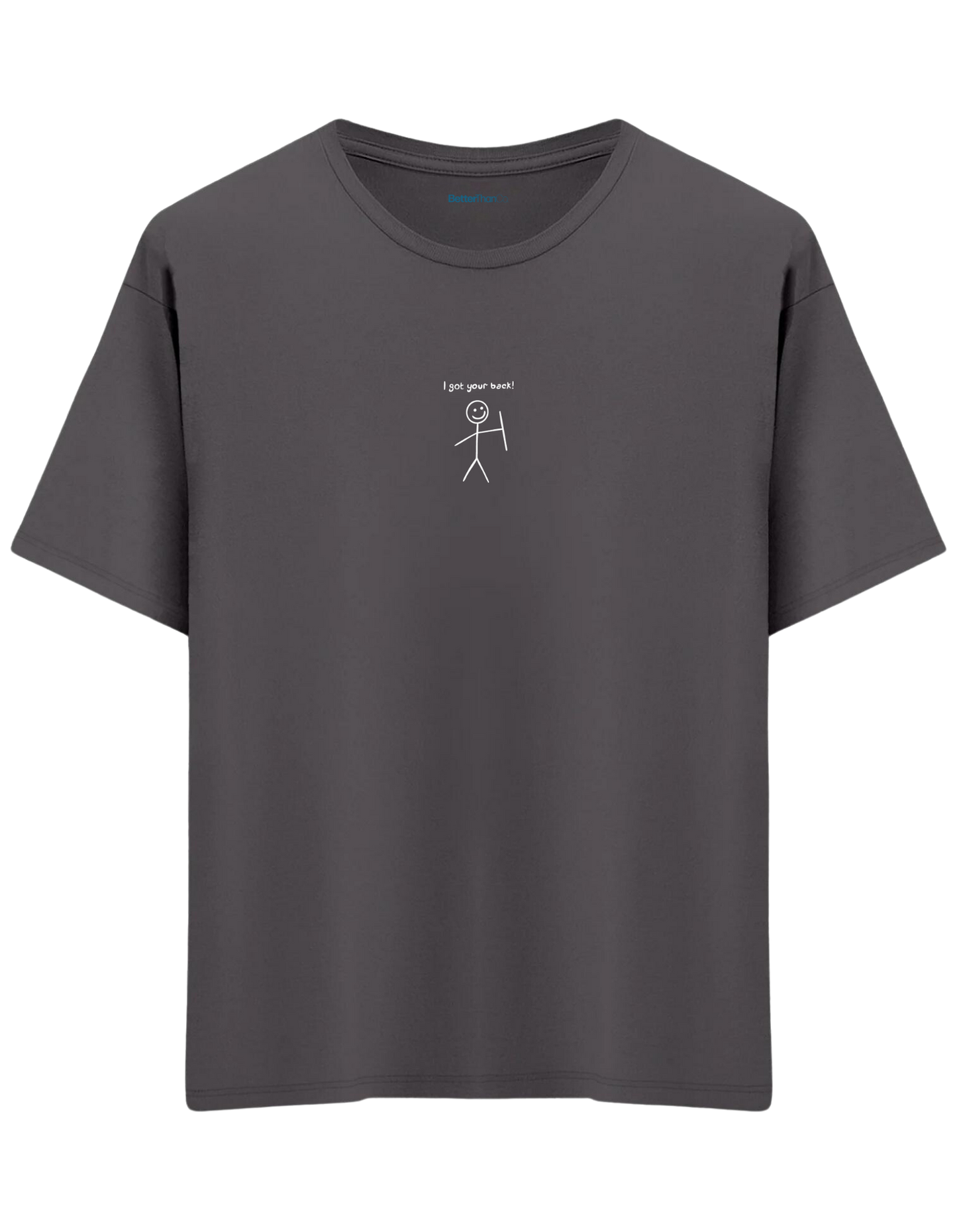 Your Back! Baskılı Bisiklet Yaka Oversize T-shirt