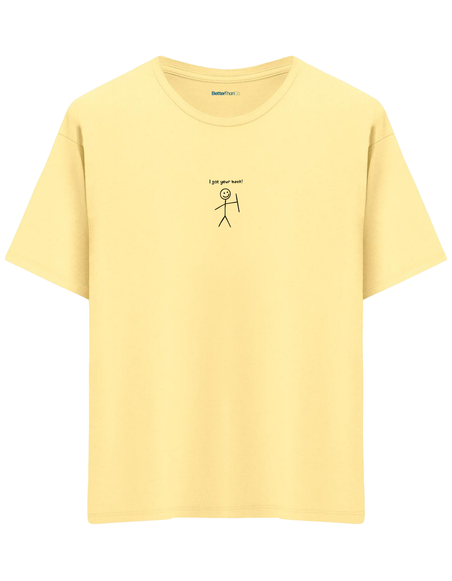 Your Back! Baskılı Bisiklet Yaka Oversize T-shirt