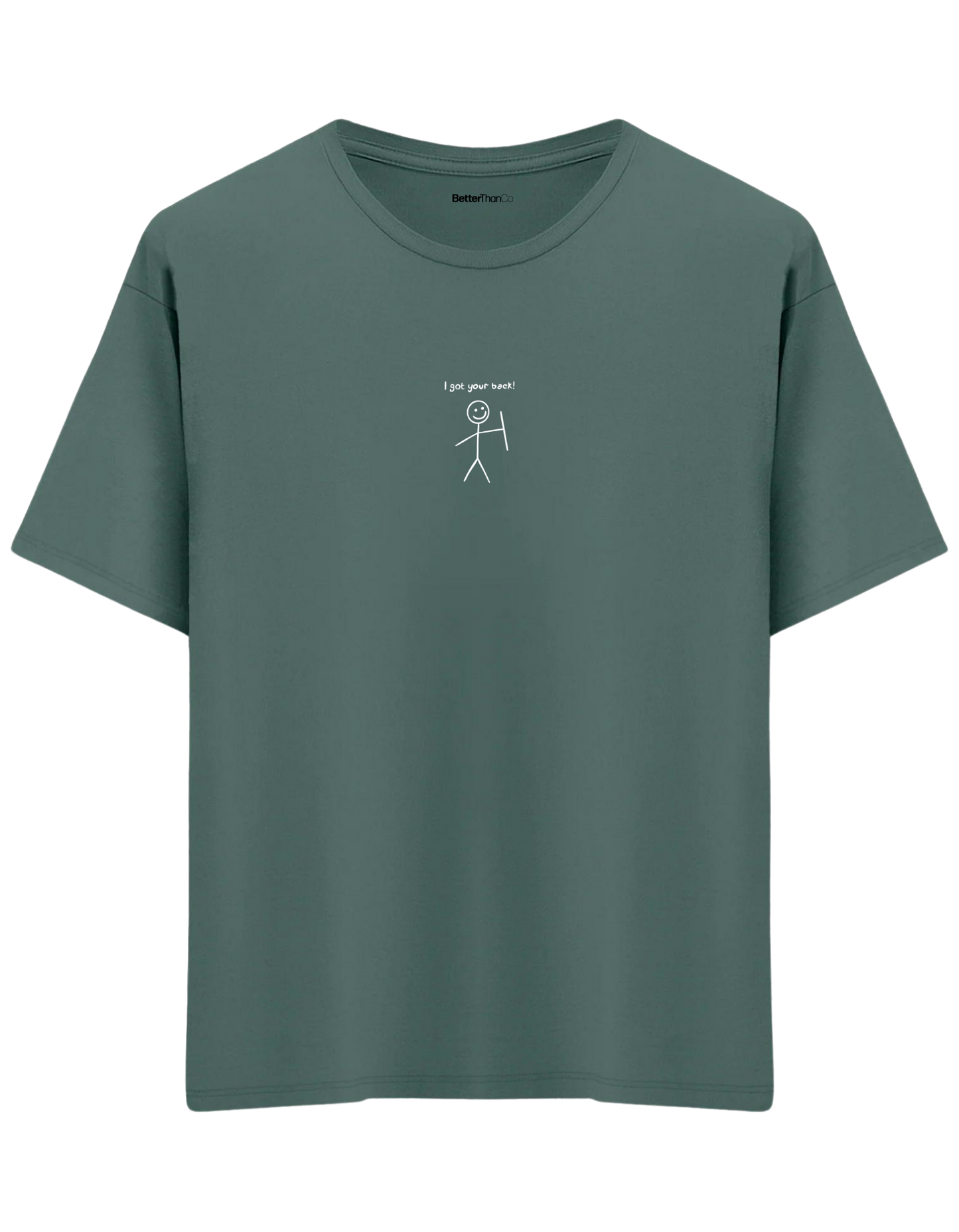 Your Back! Baskılı Bisiklet Yaka Oversize T-shirt