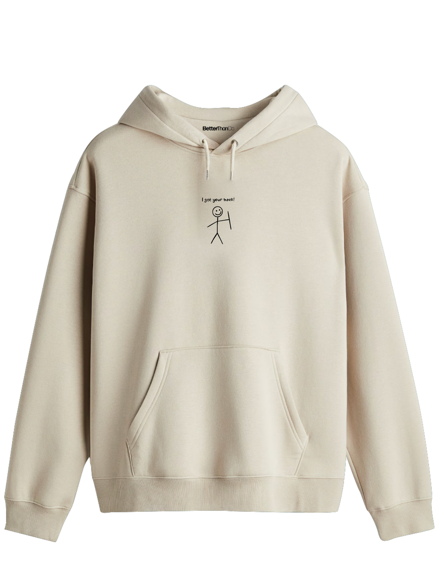 Your Back! Baskılı Unisex Kapüşonlu Yaka Hoodie