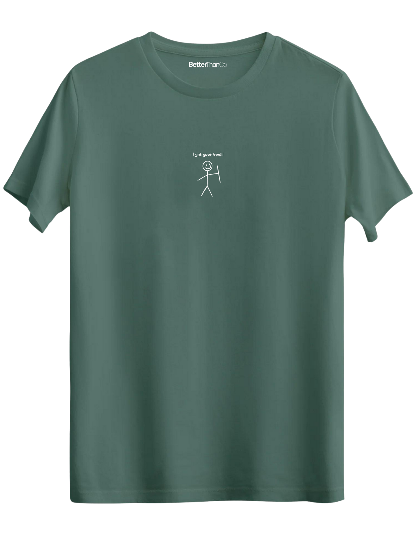 Your Back! Baskılı Bisiklet Yaka Regular T-shirt