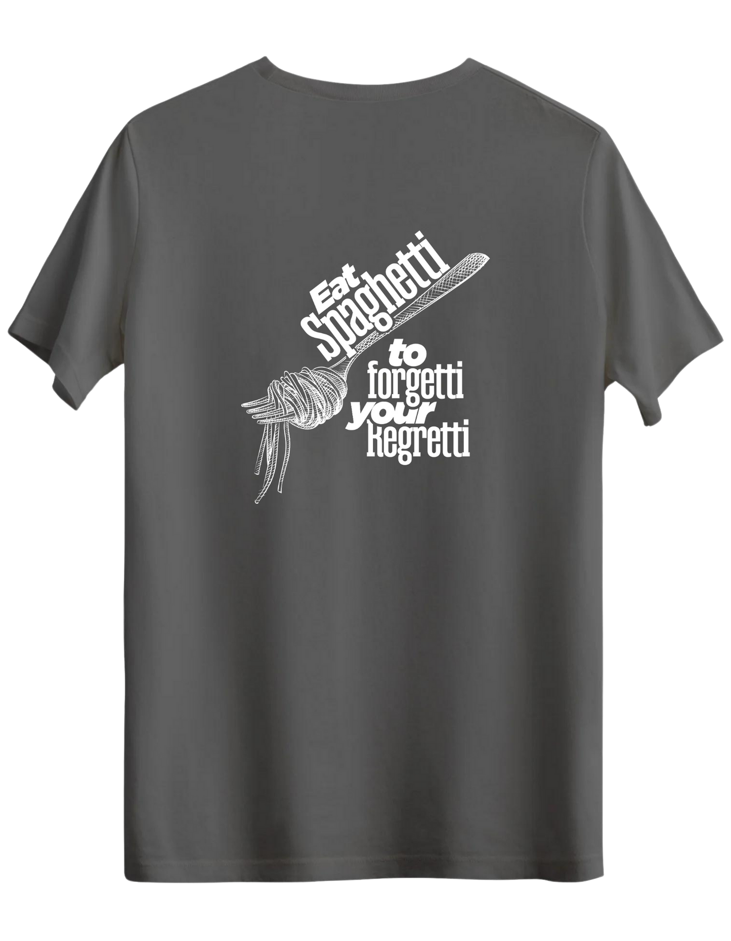 Spaghetti Baskılı Bisiklet Yaka Regular T-shirt